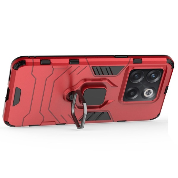 SKALO OnePlus 10T 5G Armor Hybrid metal ring cover - Rød Red