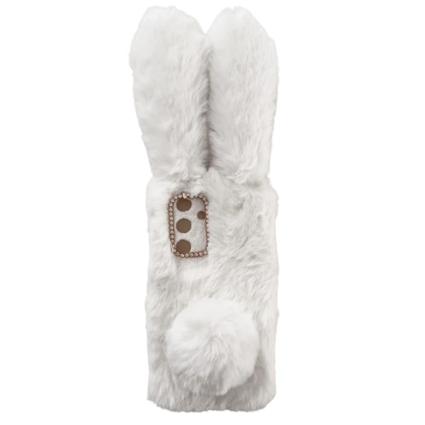 SKALO Samsung S24 3D Soft Furry Bunny Ears Skal - Vit Vit