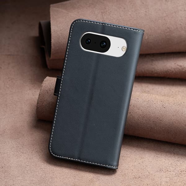 Google Pixel 8 BINFEN COLOR Embossed Plånboksfodral - Svart Svart