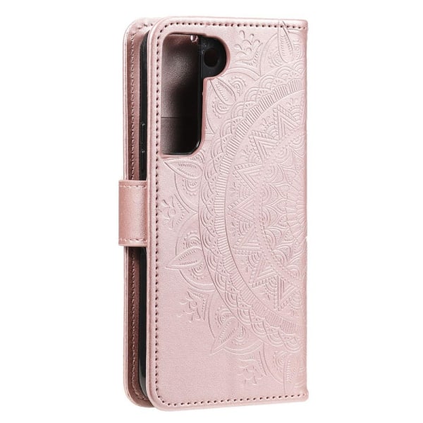 SKALO Samsung S22+ Mandala lompakkokotelo - Ruusukulta - Valitse Pink gold