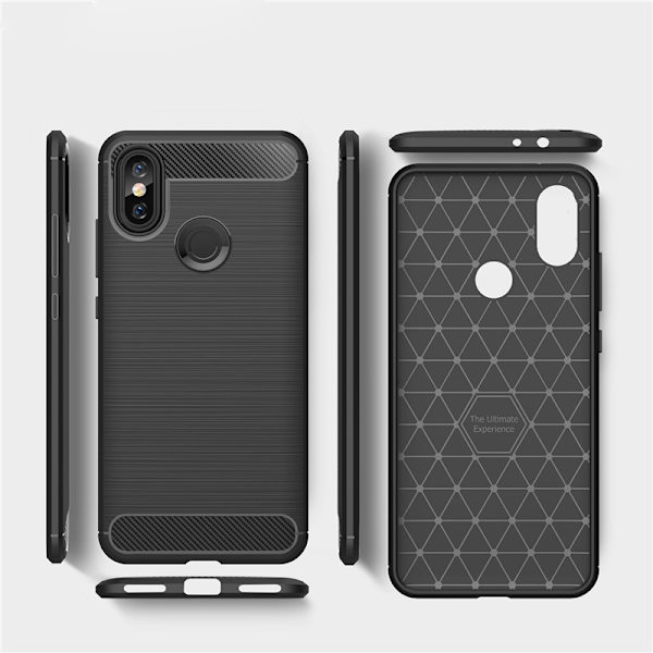 Stöttåligt Armor Carbon TPU-skal Xiaomi Mi A2 - fler färger Svart