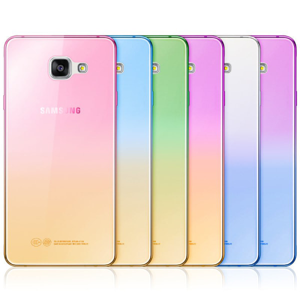 Gradient färgade Silikon TPU-Skal till Samsung S6 Edge - Olika f MultiColor Grön/Gul
