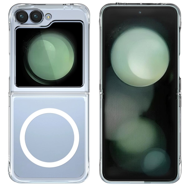Samsung Z Flip6 SKALO Hybridi Magneettinen Suojakuori Transparent