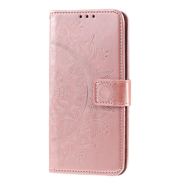 SKALO Samsung A13 4G Mandala Flip Cover - Rosa guld Pink gold