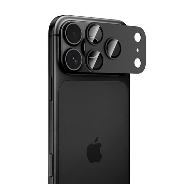 Tech-Protect Camfull Fit+ Kamerabeskyttelse Aluminium og Hærdet glas til iPhone 18 Pro Max - Sort Black