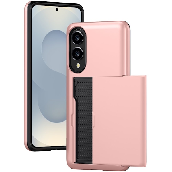 SKALO Samsung S25 Edge Armor Korttikotelo Suojakuori - Ruusukulta Pink gold