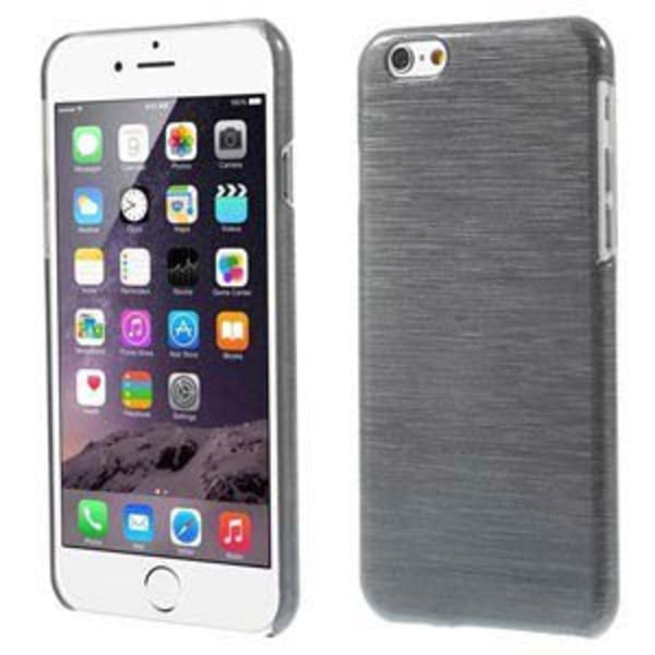 Blank børstet stål hård skal iPhone 6 / 6S - flere farver Black