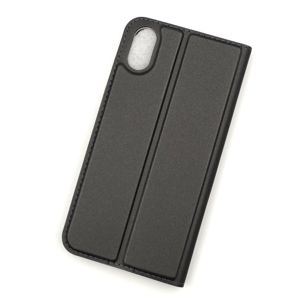 SKALO iPhone X/XS Lompakkokotelo Ultra-ohut muotoilu - Valitse v Dark grey