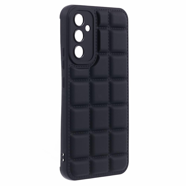 SKALO Samsung A15 4G Puffer Bumper TPU-Cover - Sort Black