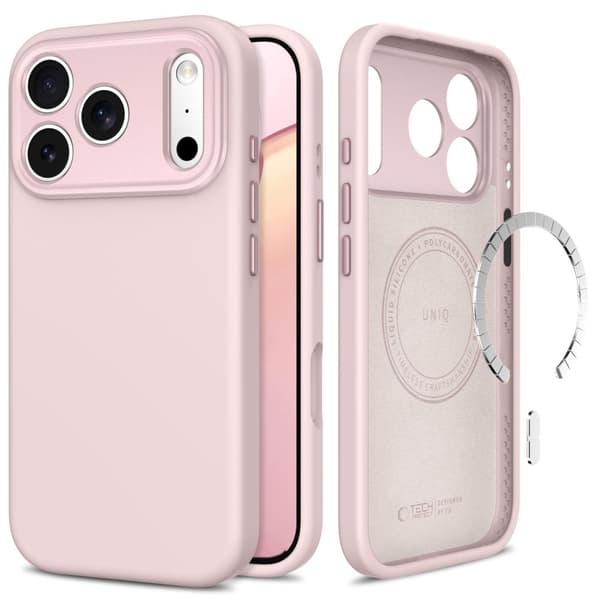 Tech-Protect Uniq MagSafe CC Cover til iPhone 17 Pro Max - Soft Pink Pink
