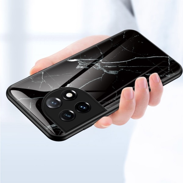 SKALO OnePlus 11 5G Marmor Härdat Glas TPU-skal - Motiv 3 multifärg