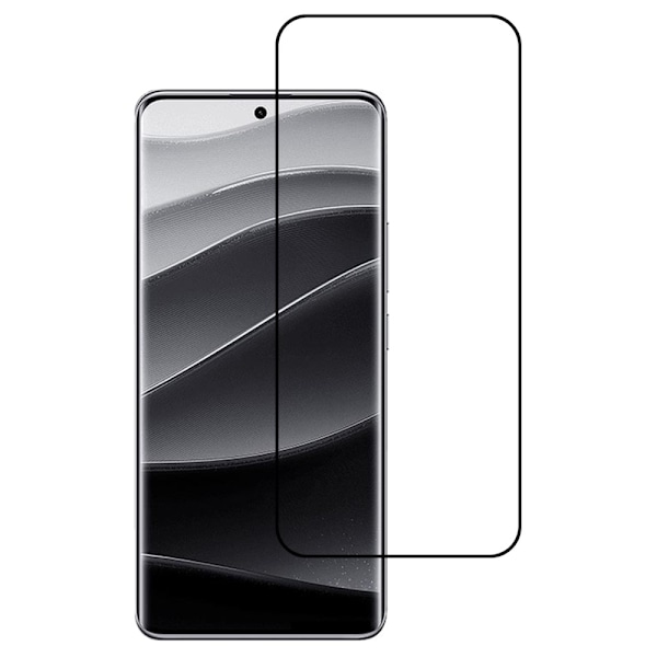 2-PACK SKALO Xiaomi Redmi Note 14 Pro+ 5G Heltäckande Skärmskydd Härdat Glas - Svart Svart