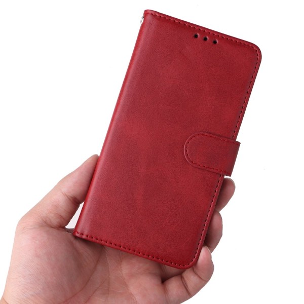 SKALO Xiaomi Redmi 13C 4G PU-læder Pungetui - Vælg farve Red