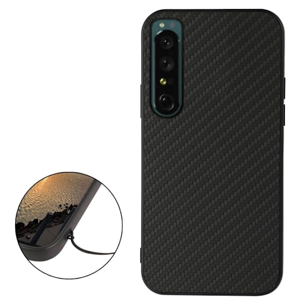 SKALO Sony Xperia 1 IV Carbon Fiber TPU-skal - Svart Svart