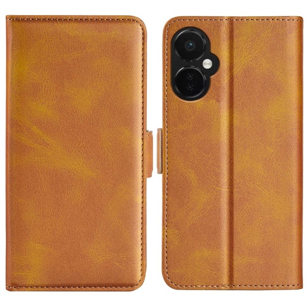 SKALO OnePlus Nord CE 3 Lite 5G Premium Wallet Lompakkokotelo - Light brown