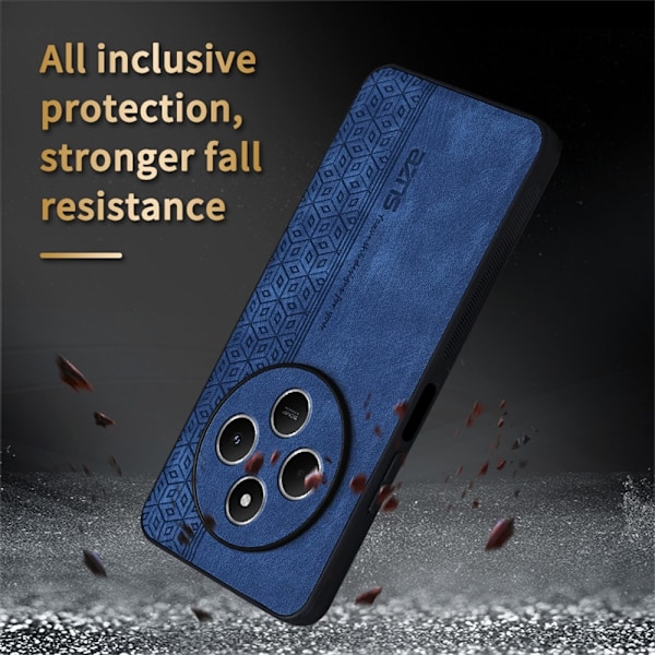 SKALO Xiaomi Redmi 14C AZNS PU læder Cover - Sort Black