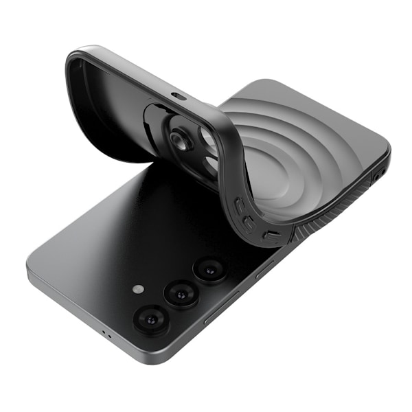 SKALO Samsung S25 Ripple Texture Cover - Grå Grey