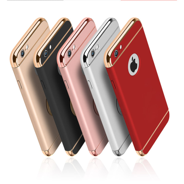 Design-kuori 3 in 1 kultainen reuna iPhone 6 / 6S PLUS -puhelimelle - enemmän värejä Silver