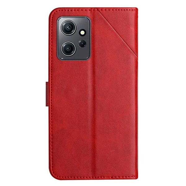 SKALO Xiaomi Redmi Note 12 4G Kohokuvioitu PU Nahka Lompakkokote Red