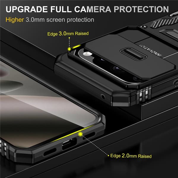 SKALO Armor Kickstand Cover til Google Pixel 11 - Sort Black