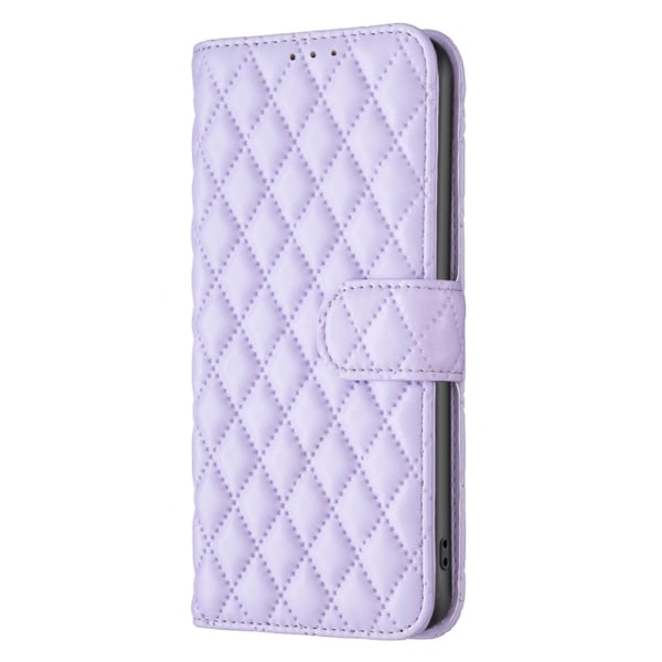 SKALO Motorola Moto G54 5G BINFEN COLOR Quiltat Plånbok - Lila Lila