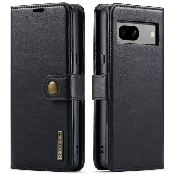 DG MING Google Pixel 8a 2-in-1 magneetti lompakkokotelo - Musta Black