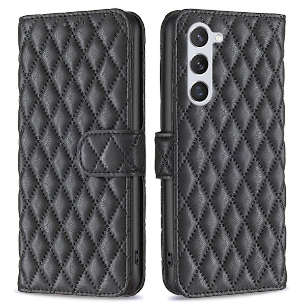 SKALO Samsung S25 BINFEN COLOR Quiltet cover Flip Cover - Sort Black