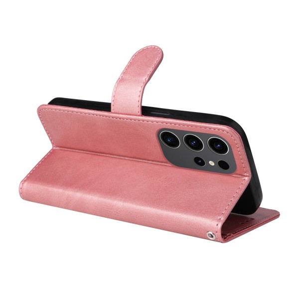 SKALO Samsung S24 Ultra PU-Läder Plånboksfodral - Fler färger Rosa