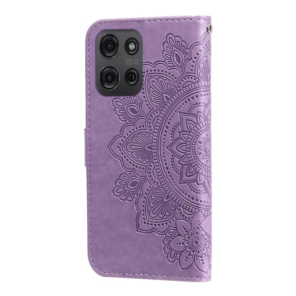 SKALO Motorola Moto G75 5G Mandala Lompakkokotelo - Violetti Purple