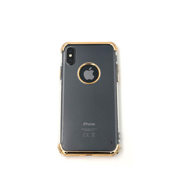 Extra tåligt design silikonskal | färgade kanter iPhone X/XS - fler färger Rosa