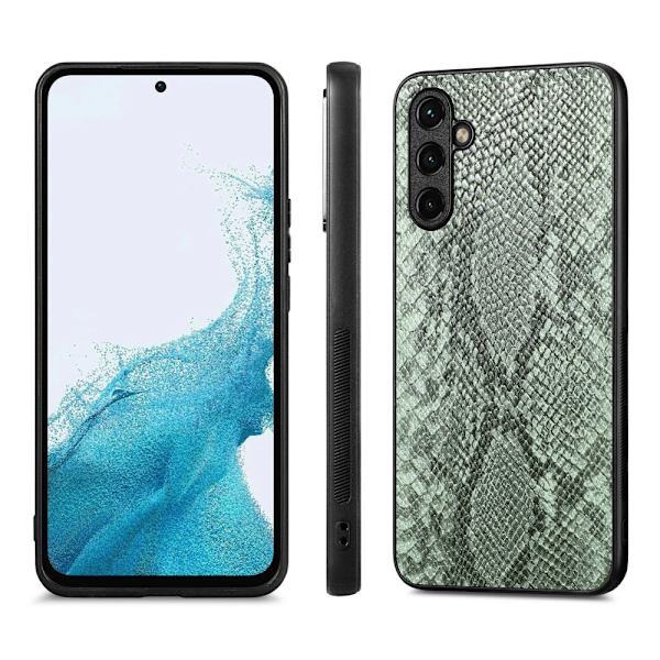 SKALO Samsung A54 5G Ormskinn PU-Läder Hybrid Skal - Grön Grön