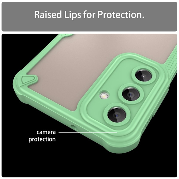 SKALO Samsung A16 Armor Hybrid Frosted Skal - Grön Grön