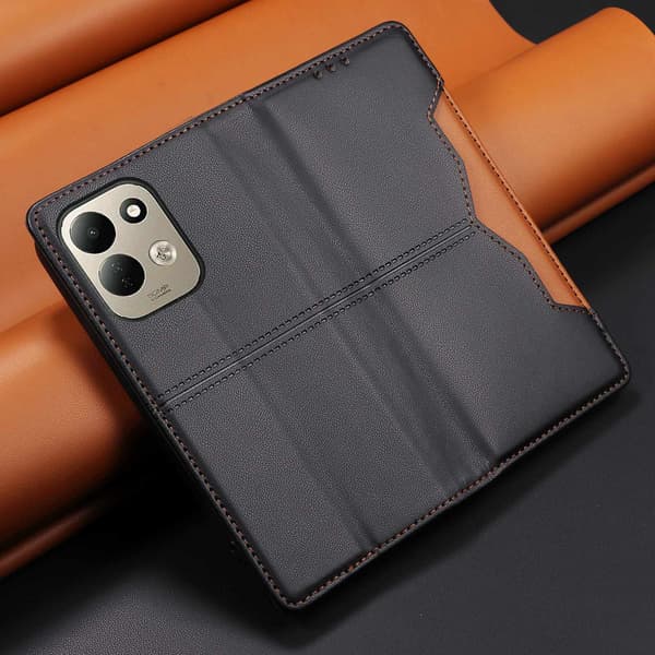 SKALO PU-Læder Flip Cover til Xiaomi Redmi 17 - Sort Black