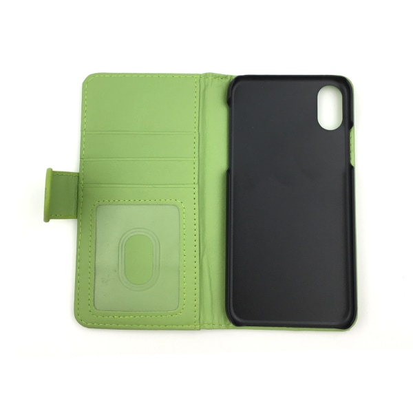 Plånboksfodral 4 fack iPhone X/XS - fler färger Grön