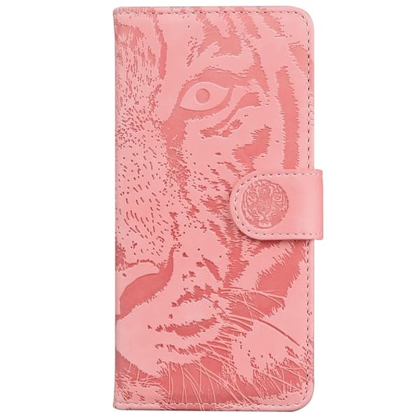 SKALO iPhone Air Embossed Tiger Plånboksfodral - Rosa Rosa