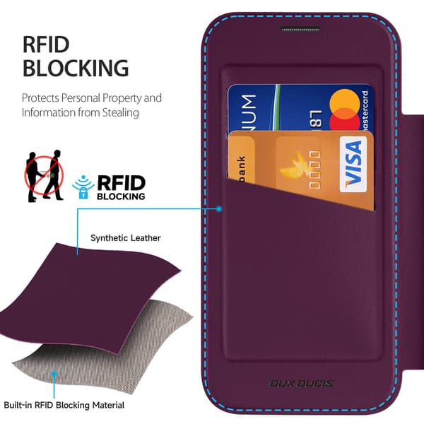 DUX DUCIS Skin X Pro Flip Cover til iPhone 17 Pro - Vin rød Wine red