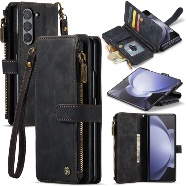 CaseMe Samsung Z Fold5 CaseMe Big Wallet Plånboksfodral - Svart Svart