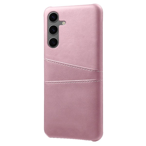 SKALO Samsung S24 FE PU-nahkainen Suojakuori Lompakolla - Ruusukulta Pink gold