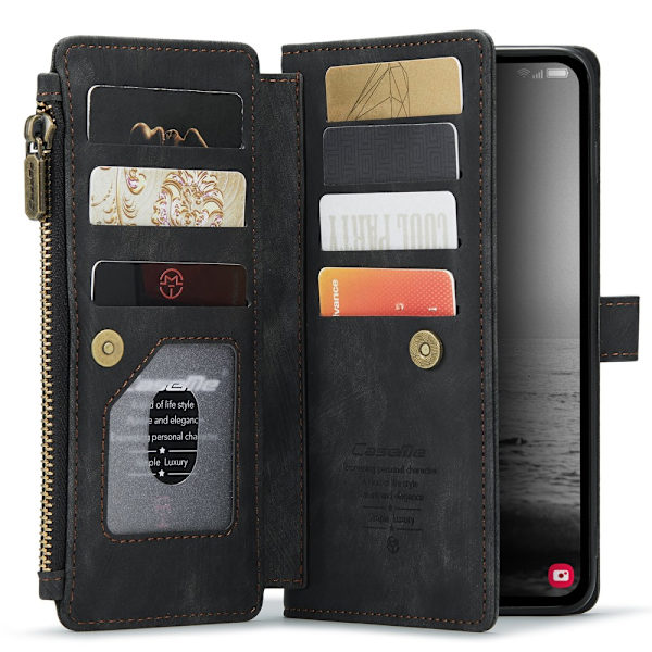 CaseMe Samsung A34 5G CaseMe Big Wallet Lompakkokotelo - Musta Black
