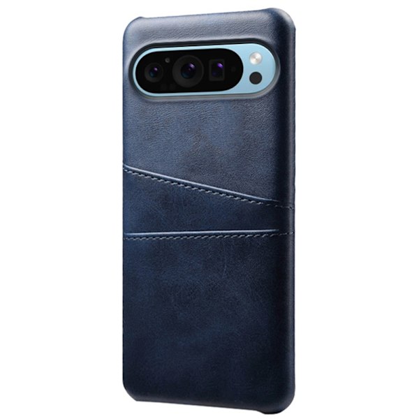 SKALO Google Pixel 9/9 Pro PU Läder Skal med Korthållare/Plånbok - Blå Blå