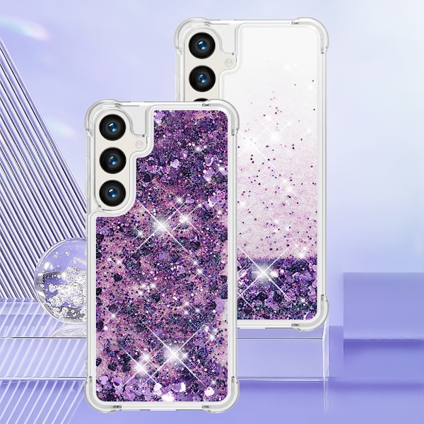 SKALO Samsung S24 Kvicksand Glitter Mobile Collar - Lilla Purple