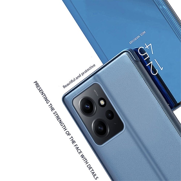 SKALO Xiaomi Redmi Note 12 4G Clear View Spegel fodral - Blå Blå