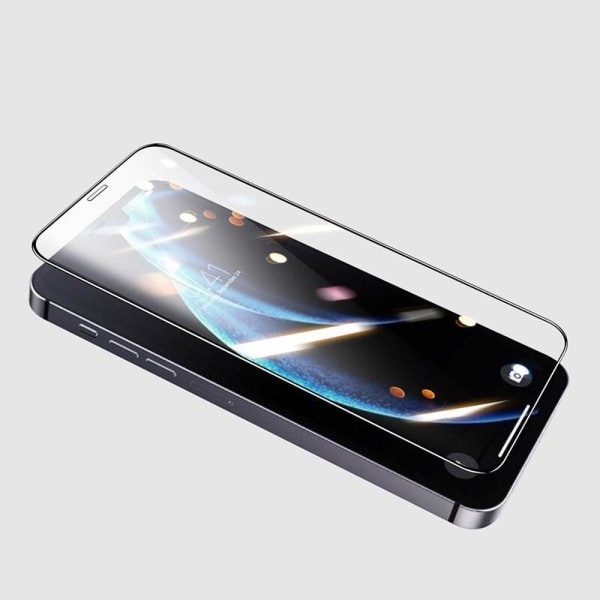 SKALO iPhone 12 FULL-FIT Hærdet Glas Skærmbeskyttelse Black