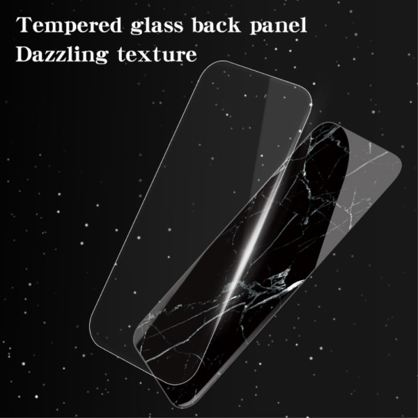 SKALO Samsung A55 5G Marmor Härdat Glas TPU-skal - Motiv 4 multifärg