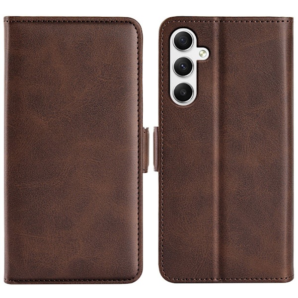 SKALO Samsung A35 5G Premium Plånboksfodral - Brun Brun