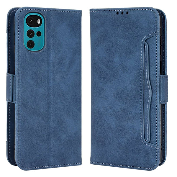 SKALO Motorola Moto G22 6-lokeroa Lompakkokotelo - Sininen Blue