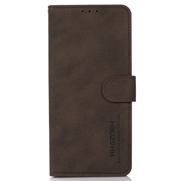 SKALO Samsung A55 5G KHAZNEH Lompakkokotelo PU-nahasta - Ruskea Brown