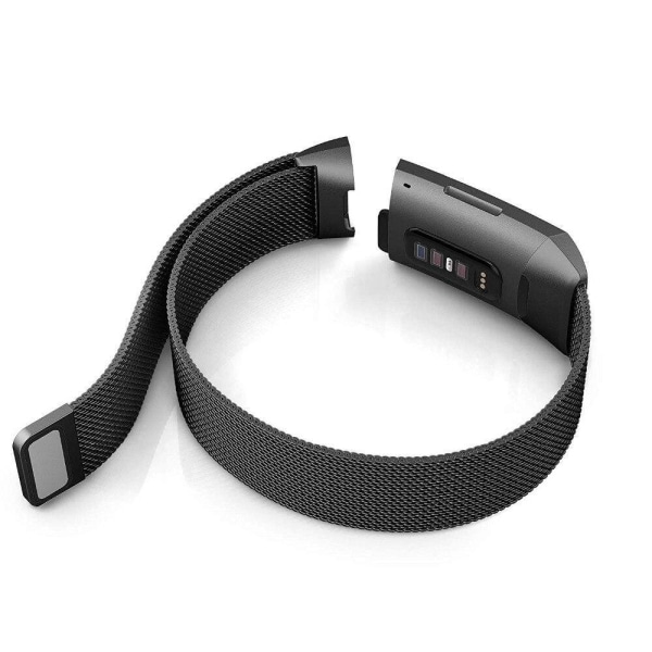 SKALO Milanese Loop to Fitbit Charge 3/4 - Valitse väri Black