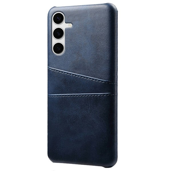 SKALO Samsung S25+ PU-Läder Korthållare Skal - Blå Blå