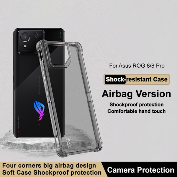 IMAK Asus ROG Phone 8 5G Airbag Corners Cover Black